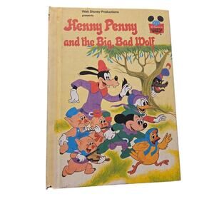 Disney's HENNY PENNY & BIG BAD WOLF 1978 First American Printing Vintage